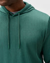 Hoppin Ribbed Knit Performance Hoodie in Heather Zest by Johnnie-O