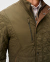 Juno Quilted Snap Jacket in Mangrove by Johnnie-O