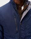 Juno Quilted Snap Jacket in Navy by Johnnie-O
