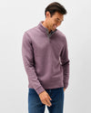 Rockwell Diamond Quilted Henley Pullover in Fig by Johnnie-O