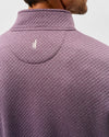 Rockwell Diamond Quilted Henley Pullover in Fig by Johnnie-O