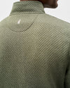 Rockwells Diamond-Quilted Henley Pullover in Forest by Johnnie-O