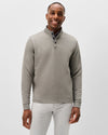 Rockwell Diamond Quilted Henley Pullover in Smoke by Johnnie-O