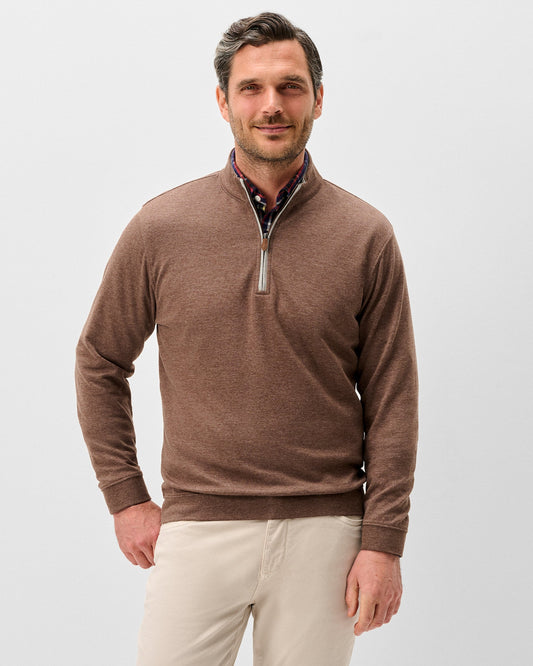 Sully 1/4 Zip Pullover in Grizzly by Johnnie-O
