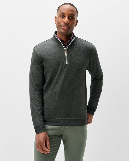 Sully 1/4 Zip Pullover in Heather Black by Johnnie-O
