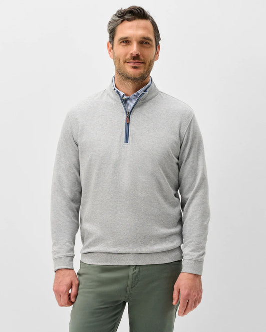 Sully 1/4 Zip Pullover in Light Gray by Johnnie-O