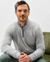 Sully 1/4 Zip Pullover in Light Gray by Johnnie-O