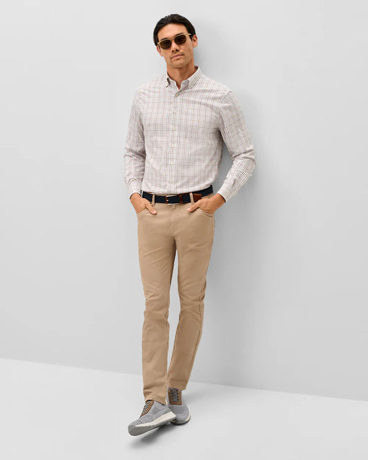 Atlas Lightweight Stretch 5-Pocket Pants in Khaki by Johnnie-O