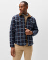 Sherpa Lined Shacket in Navy by Johnnie-O