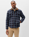 Sherpa Lined Shacket in Navy by Johnnie-O