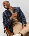 Sherpa Lined Shacket in Navy by Johnnie-O