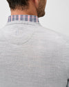 Ronald Merino Wool Crewneck Sweater in Light Gray by Johnnie-O