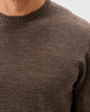 Ronald Merino Wool Crewneck Sweater in Mocha by Johnnie-O