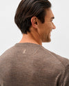 Ronald Merino Wool Crewneck Sweater in Mocha by Johnnie-O