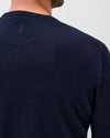 Ronald Merino Wool Crewneck Sweater in Navy by Johnnie-O