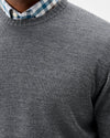 Ronald Merino Wool Crewneck Sweater in Shadow by Johnnie-O