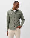Sequoia Twill Solid Lodge Shirt in Forest by Johnnie-O