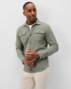 Sequoia Twill Solid Lodge Shirt in Forest by Johnnie-O