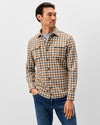 Cabin Check Lodge Shirt in Cream by Johnnie-O