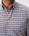Basswood Plaid Everyday Performance Button Down Shirt in Navy by Johnnie-O