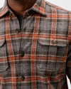 Downhill Pane Lodge Shirt in Charcoal by Johnnie-O