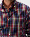 Natural Performance Button Down Shirt - Battery Pane in Navy by Johnnie-O