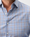 Chestnut Pane Natural Performance Button Down Shirt in Salt Creek by Johnnie-O