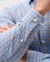 Chestnut Pane Natural Performance Button Down Shirt in Salt Creek by Johnnie-O