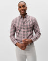 Lane Forest Pane Performance Flannel Button Down Shirt in Thunder by Johnnie-O
