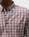 Lane Forest Pane Performance Flannel Button Down Shirt in Thunder by Johnnie-O