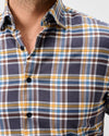 Lakeridge Plaid Performance Flannel Button Down Shirt in Navy by Johnnie-O