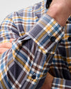 Lakeridge Plaid Performance Flannel Button Down Shirt in Navy by Johnnie-O