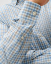 Chatham Gingham Everyday Performance Button Down Shirt in Gulf Blue by Johnnie-O