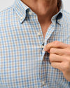 Chatham Gingham Everyday Performance Button Down Shirt in Gulf Blue by Johnnie-O