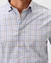 Everyday Performance Button Down Shirt - Chelsea Pane in White by Johnnie-O