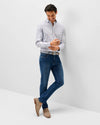 Everyday Performance Button Down Shirt - Chelsea Pane in White by Johnnie-O