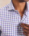 Bipane Top Shelf Stretch Twill Button Down Shirt in Violet by Johnnie-O