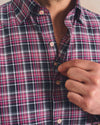 Merced Multi Check Top Shelf Cotton Button Down Shirt in Palm Beach by Johnnie-O