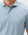 Performance Jersey Polo - Michael Stripe in Carbon Navy by Johnnie-O