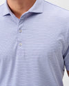 Performance Jersey Polo - Michael Stripe in Viola by Johnnie-O
