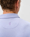 Performance Jersey Polo - Michael Stripe in Viola by Johnnie-O