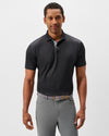 The O Performance Mesh Polo in Black by Johnnie-O