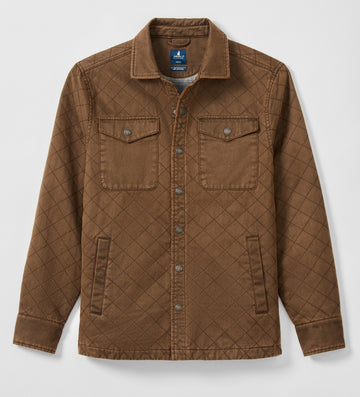 Quilted Chore Coat in Russet by Johnnie-O
