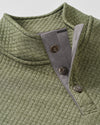 Rockwells Diamond-Quilted Henley Pullover in Forest by Johnnie-O