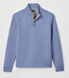 Rockwells Diamond-Quilted Henley Pullover in Laguna Blue by Johnnie-O