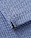 Rockwells Diamond-Quilted Henley Pullover in Laguna Blue by Johnnie-O
