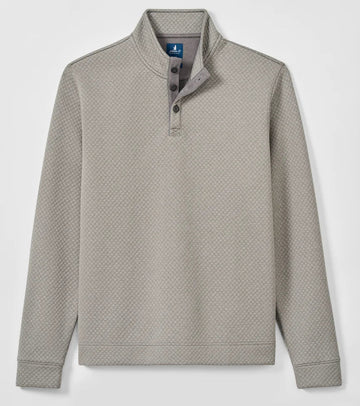 Rockwell Diamond Quilted Henley Pullover in Smoke by Johnnie-O
