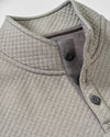Rockwell Diamond Quilted Henley Pullover in Smoke by Johnnie-O