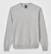 Ronald Merino Wool Crewneck Sweater in Light Gray by Johnnie-O
