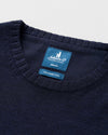 Ronald Merino Wool Crewneck Sweater in Navy by Johnnie-O